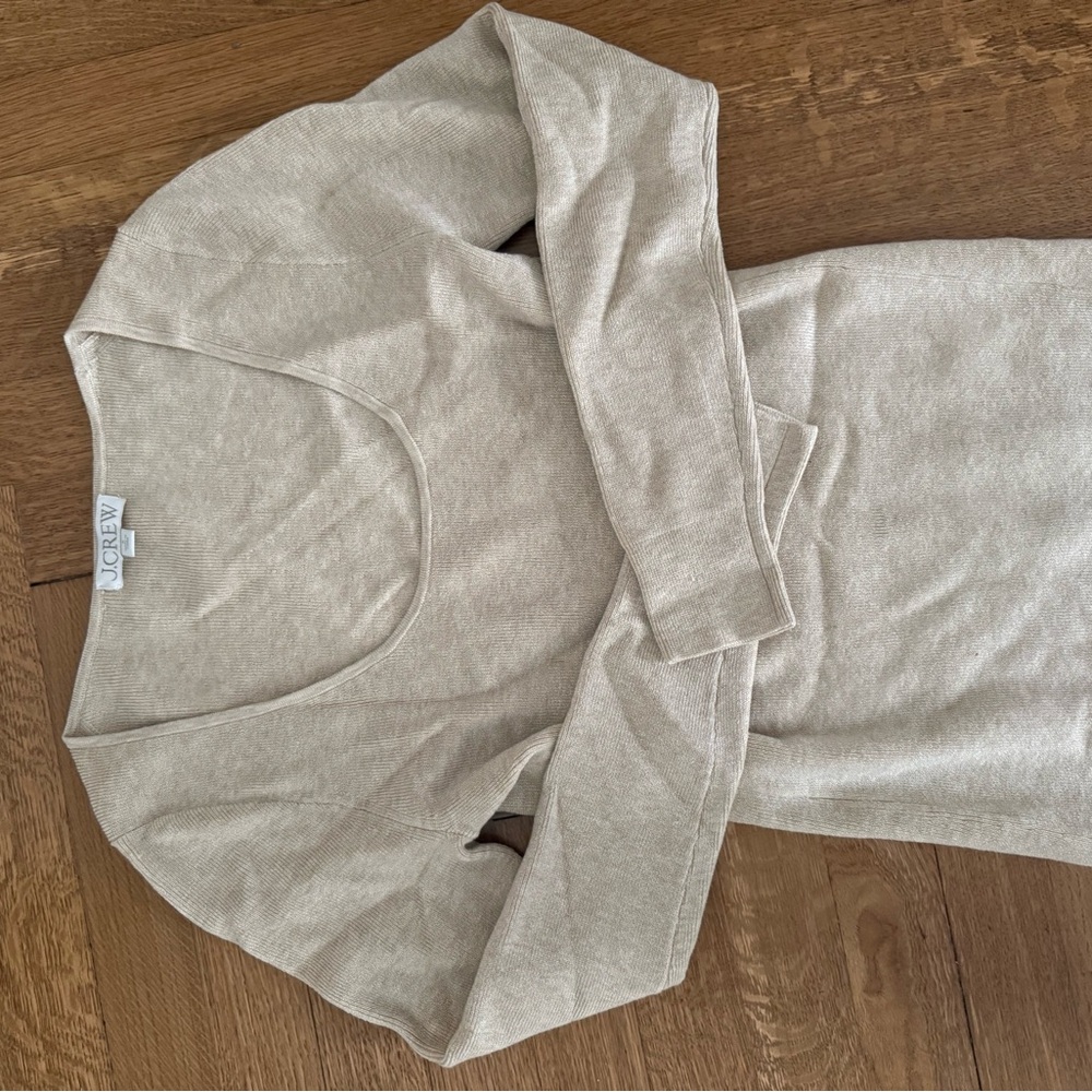 J. Crew Beige Scoop Neck Women's Sweater Dress